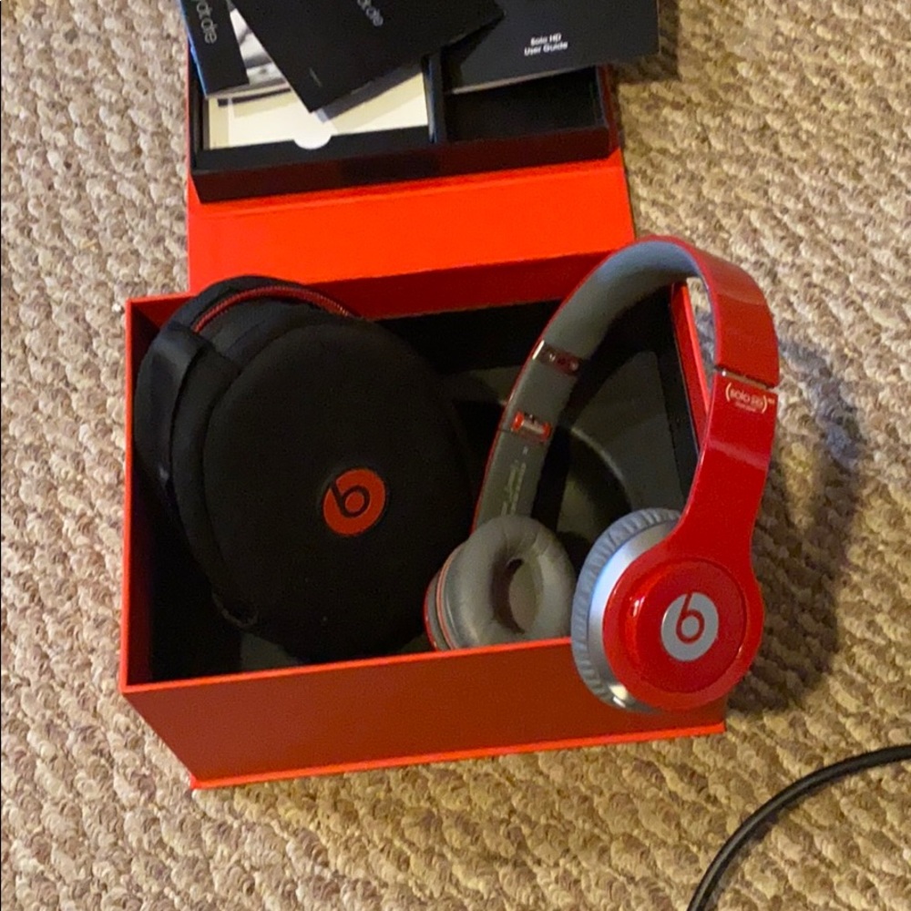 Beats by Dre red Headphones